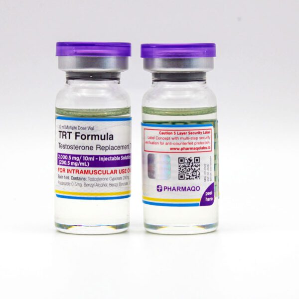 TRT Formula Testosterone Replacement Injectable Solution by Pharmaqo - High-Quality and Safe for Intramuscular Use. Shop Now and Save at Pharmaqo!
